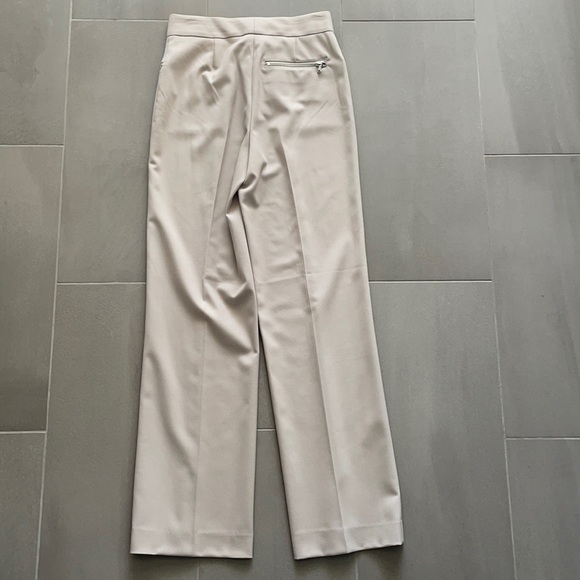 REISS Miller high rise straight leg pintuck trousers in stone color NWOT - Picture 5 of 17